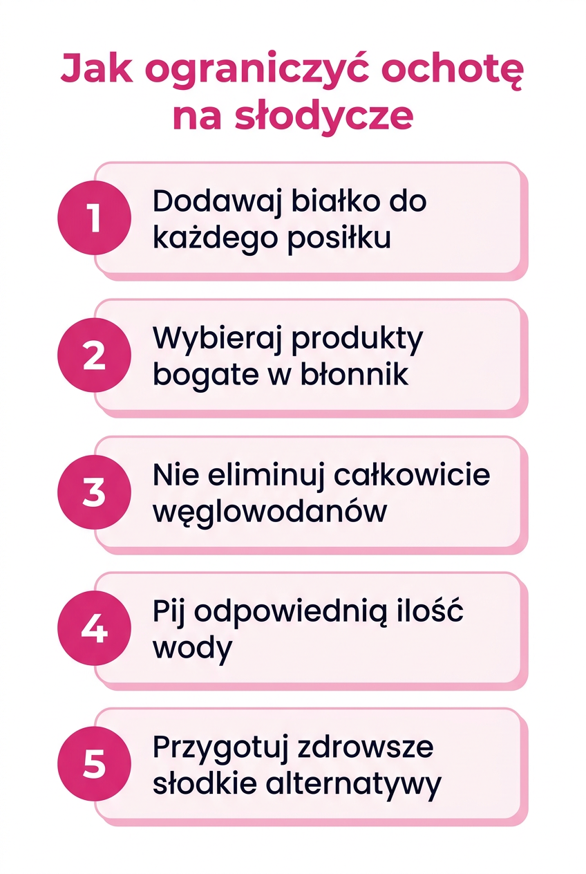Infografika: zasady, które pomagają ograniczyć ochotę na słodycze